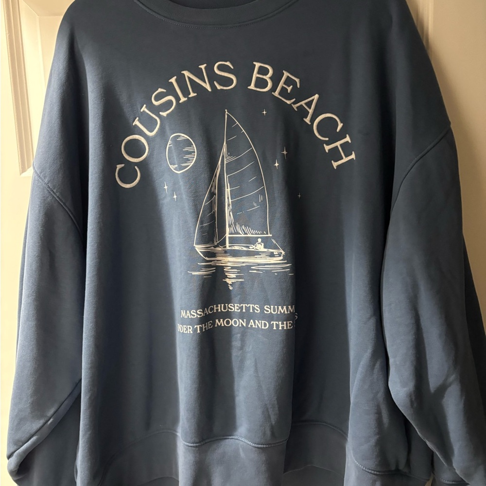 American Eagle Outfitters Navy Graphic Sweater